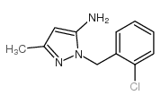 1-(2-氯苄基)-3-甲基-1H-吡唑-5-胺结构式
