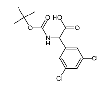 2-((叔丁氧羰基)氨基)-2-(3,5-二氯苯基)乙酸结构式