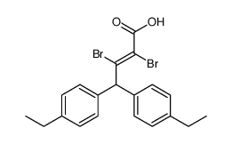 (E)-2,3-dibromo-4,4-bis(4-ethylphenyl)but-2-enoic acid结构式