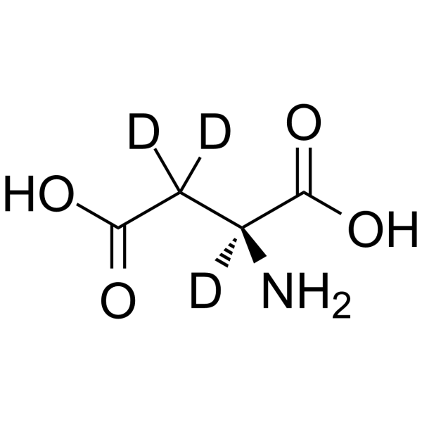 L-天冬氨酸-2,3,3-d3结构式