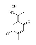 4-chloro-6-[1-(hydroxyamino)ethylidene]-3-methylcyclohexa-2,4-dien-1-one结构式