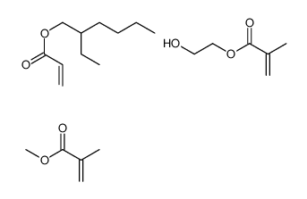 丙烯酸-2-乙基己基酯与甲基丙烯酸甲酯和甲基丙烯酸-2-羟乙基酯的聚合物结构式