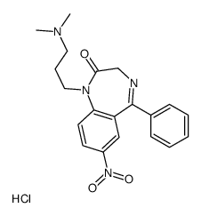 dimethyl-[3-(7-nitro-2-oxo-5-phenyl-3H-1,4-benzodiazepin-1-yl)propyl]azanium,chloride Structure