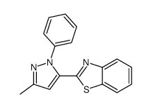 2-(5-methyl-2-phenylpyrazol-3-yl)-1,3-benzothiazole结构式