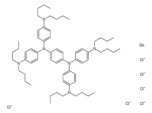 N,N,N',N'-四[4-(二丁氨基)苯基]-1,4-苯二胺六氟锑酸盐结构式