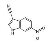 6-硝基-吲哚-3-甲腈结构式