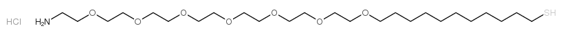 20-(11-Mercaptoundecanyloxy)-3,6,9,12,15,18-hexaoxaeicosane-1-amine,hydrochloride结构式