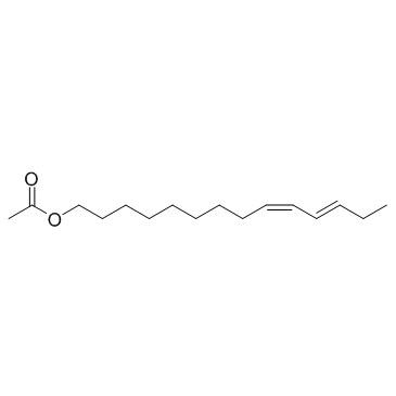 (9Z,11E)-Tetradecadien-1-yl acetate structure