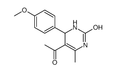 5-acetyl-4-(4-methoxyphenyl)-6-methyl-3,4-dihydro-1H-pyrimidin-2-one结构式