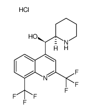 (-)-syn-mefloquine hydrochloride salt Structure