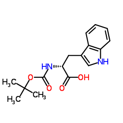 BOC-D-色氨酸结构式