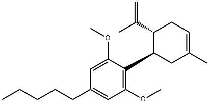 1,3-Dimethoxy-2-[(1R,6R)-3-methyl-6-(1-methylethenyl)-3-cyclohexen-1-yl]-5-pentylbenzene结构式