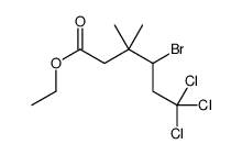ethyl 4-bromo-6,6,6-trichloro-3,3-dimethylhexanoate结构式