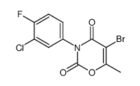 5-bromo-3-(3-chloro-4-fluoro-phenyl)-6-methyl-[1,3]oxazine-2,4-dione结构式