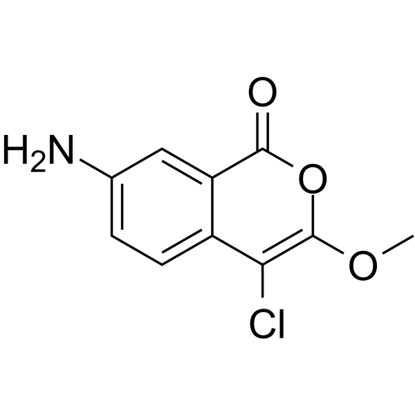 7-氨基-4-氯-3-甲氧基异香豆素结构式
