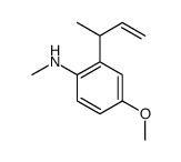 2-but-3-en-2-yl-4-methoxy-N-methylaniline结构式