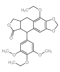 10-ethoxy-5-(4-ethoxy-3,5-dimethoxyphenyl)-5,8,8a,9-tetrahydrofuro[3',4':6,7]naphtho[2,3-d][1,3]dioxol-6(5aH)-one结构式