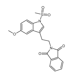 2-[2-(1-methanesulfonyl-5-methoxy-1H-indol-3-yl)ethyl]isoindole-1,3-dione结构式