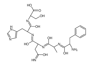 (2S)-2-[[(2S)-2-[[(2S)-4-amino-2-[[(2S)-2-[[(2S)-2-amino-3-phenylpropanoyl]amino]propanoyl]amino]-4-oxobutanoyl]amino]-3-(1H-imidazol-5-yl)propanoyl]amino]-3-hydroxypropanoic acid Structure