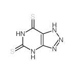 3H-1,2,3-Triazolo[4,5-d]pyrimidine-5,7(4H,6H)-dithione结构式