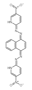 1,4-Naphthalenedione,1,4-di-2-(5-nitro-2-pyridinyl)hydrazone structure