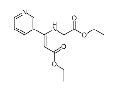 (Z)-3-(Ethoxycarbonylmethyl-amino)-3-pyridin-3-yl-acrylic acid ethyl ester Structure