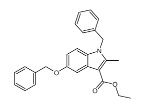 1-benzyl-5-benzyloxy-2-methyl-indole-3-carboxylic acid ethyl ester Structure