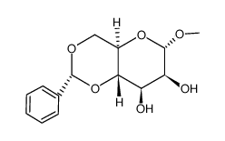 Methyl 4,6-O-benzylidene-alpha-D-galactopyranoside结构式