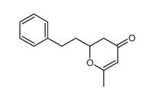 6-methyl-2-(2-phenylethyl)-2,3-dihydropyran-4-one结构式