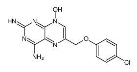 6-[(4-chlorophenoxy)methyl]-8-hydroxy-2-iminopteridin-4-amine结构式