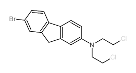 7-bromo-N,N-bis(2-chloroethyl)-9H-fluoren-2-amine结构式