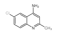 4-氨基-6-氯-2-甲基喹啉结构式