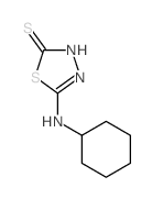 5-(cyclohexylamino)-3H-1,3,4-thiadiazole-2-thione Structure