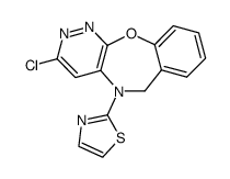 3-chloro-5-thiazol-2-yl-5,6-dihydro-benzo[f]pyridazino[3,4-b][1,4]oxazepine结构式