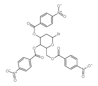 a-D-arabino-Hexopyranosyl bromide,2-deoxy-, tris(4-nitrobenzoate) (9CI) Structure