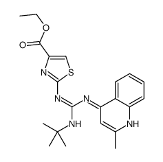 ethyl 2-[[N'-tert-butyl-N-(2-methylquinolin-4-yl)carbamimidoyl]amino]-1,3-thiazole-4-carboxylate Structure