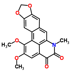 1,2-Dimethoxy-6-methyl-4H-benzo[de][1,3]benzodioxolo[5,6-g]quinoline-4,5(6H)-dione Structure