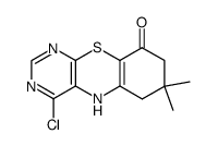 4-Chloro-7,7-dimethyl-9-oxo-6,7,8,9-tetrahydropyrimido[4,5-b](1,4)benzothiazine结构式