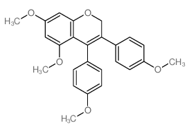 5,7-dimethoxy-3,4-bis(4-methoxyphenyl)-2H-chromene Structure