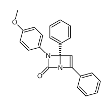 3-p-anisyl-4,6-diphenyl-2-oxo-1,3-diazabicyclo[2,2,0]hex-5-ene结构式