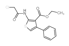 2-(2-氯乙酰基氨基)-4-苯基噻吩-3-羧酸乙酯结构式