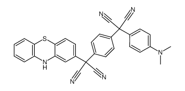 α-(3-phenothiazinyl)-α'-[4-(N,N-dimethylaminophenyl)]-p-phenylenedimalononitrile结构式