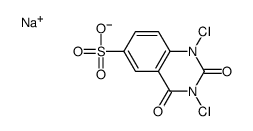 sodium 1,3-dichloro-1,2,3,4-tetrahydro-2,4-dioxoquinazoline-6-sulphonate结构式