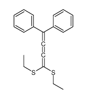 [4,4-bis(ethylsulfanyl)-1-phenylbuta-1,2,3-trienyl]benzene Structure