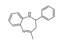 4-methyl-2-phenyl-2,3-dihydro-1H-1,5-benzodiazepine结构式