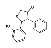 2-(2-hydroxyphenyl)-3-pyrimidin-2-yl-1,3-thiazolidin-4-one结构式