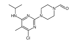 4-(4-chloro-6-(isopropylamino)-5-methylpyrimidin-2-yl)piperazine-1-carbaldehyde结构式