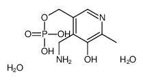 [4-(aminomethyl)-5-hydroxy-6-methylpyridin-3-yl]methyl dihydrogen phosphate,dihydrate结构式