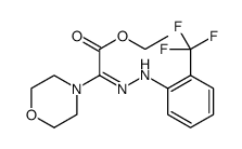 4-Morpholineacetic acid, α-[2-[2-(trifluoromethyl)phenyl]hydrazinylidene]-, ethyl ester结构式