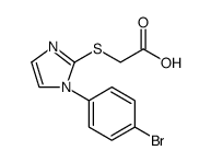 Acetic acid, 2-[[1-(4-bromophenyl)-1H-imidazol-2-yl]thio] Structure